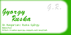 gyorgy ruska business card